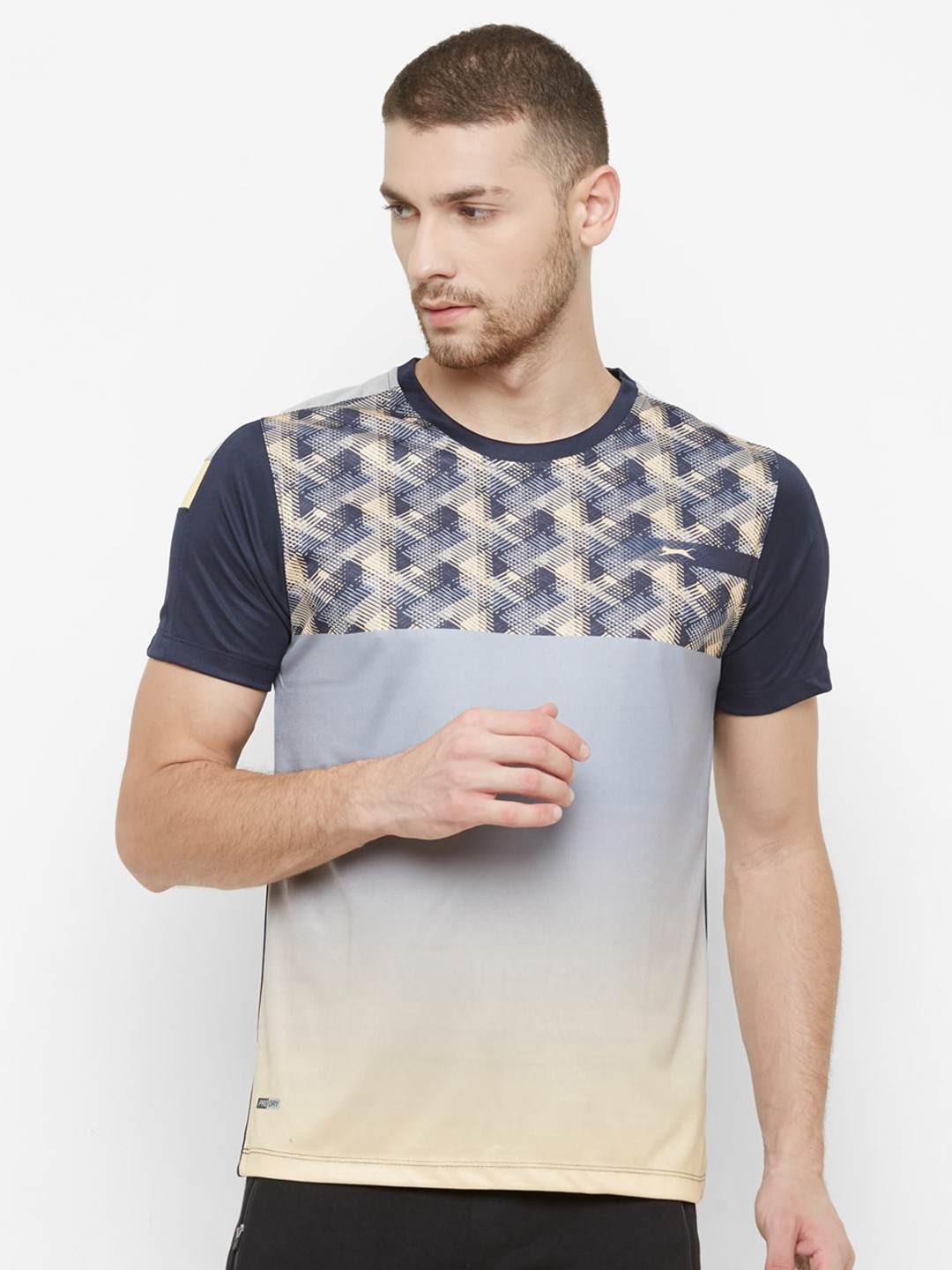 

Black Panther Men Blue & Beige Printed T-shirt