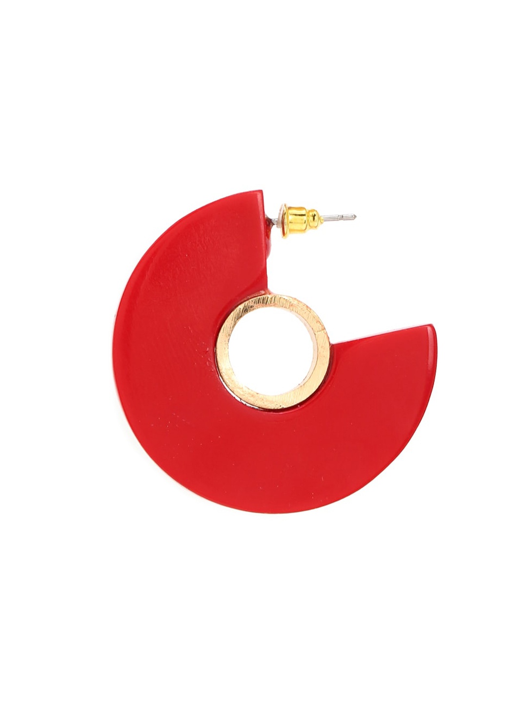 

FOREVER 21 Red Contemporary Half Hoop Earrings