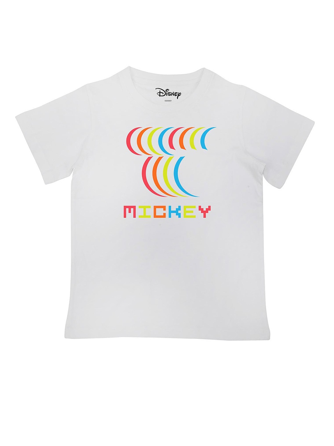 

Disney by Wear Your Mind Boys White Printed Applique T-shirt