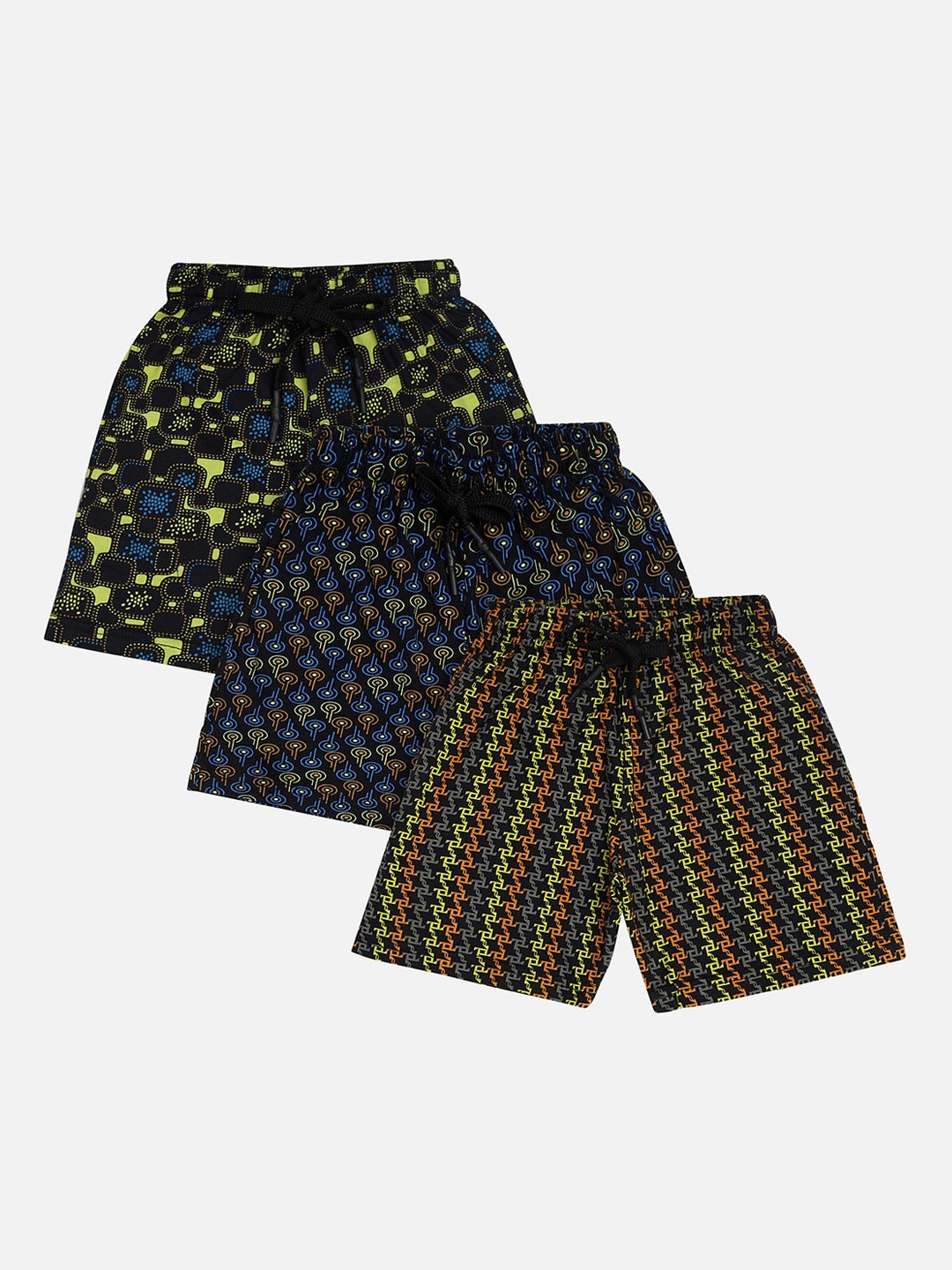 DYCA Boys Pack of 3 Printed Mid-Rise Shorts, Multi