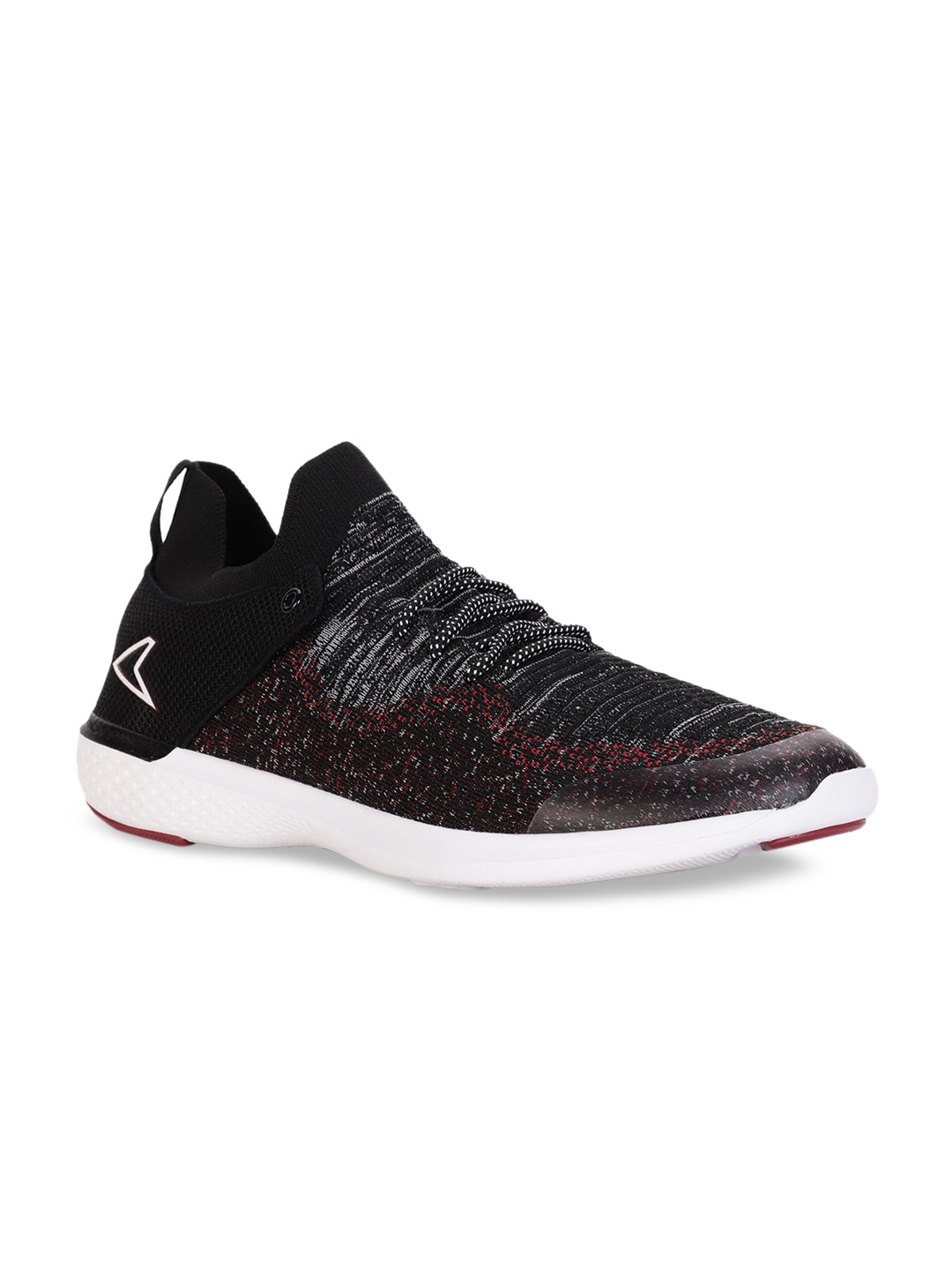 

Power Men Black Woven Design Sneakers