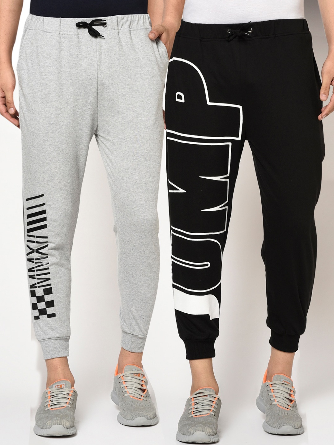 

Rigo Men Pack Of 2 Solid Cotton Joggers, Black