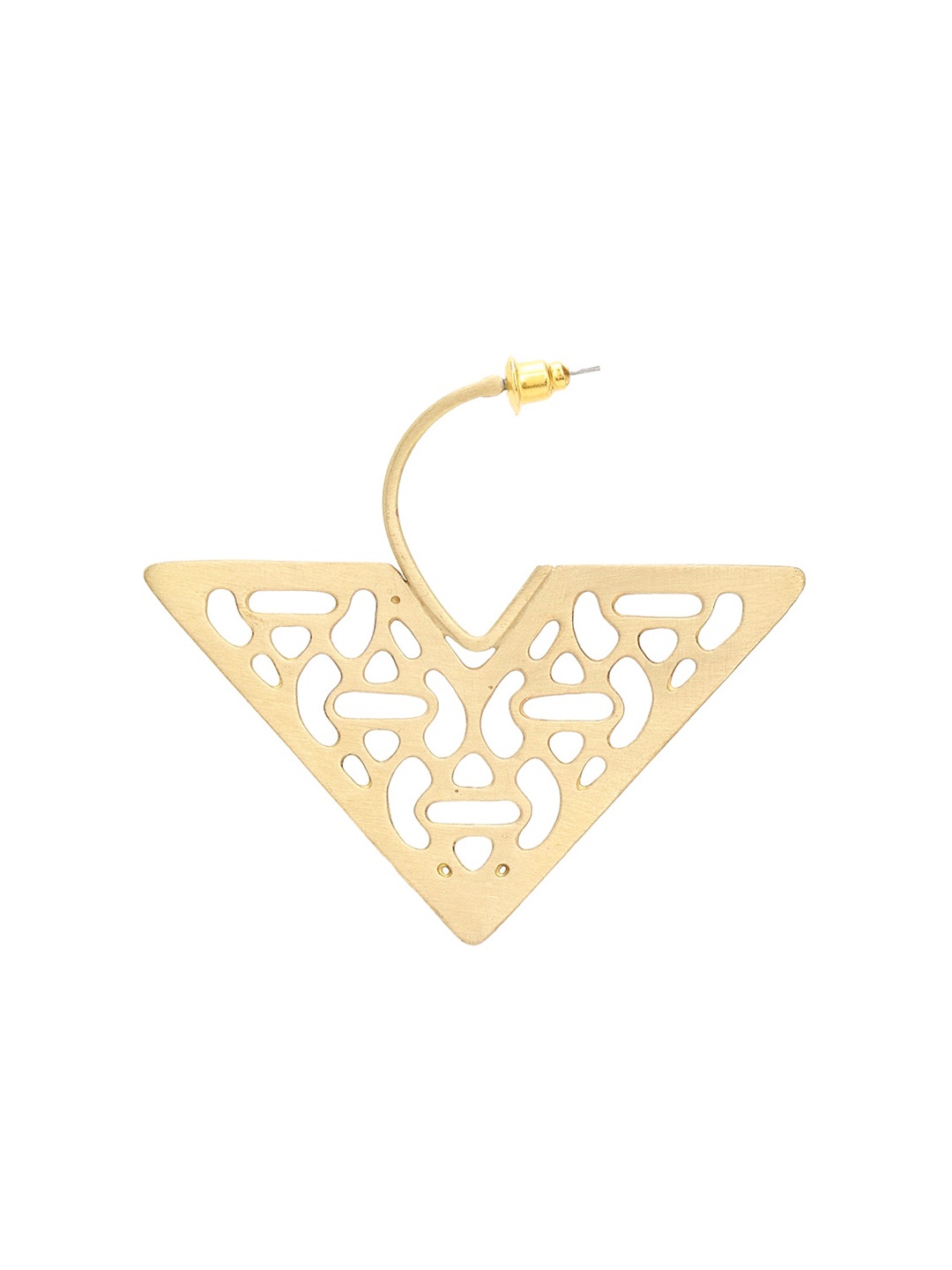 

FOREVER 21 Gold-Toned Handcrafted Contemporary Half Hoop Earrings