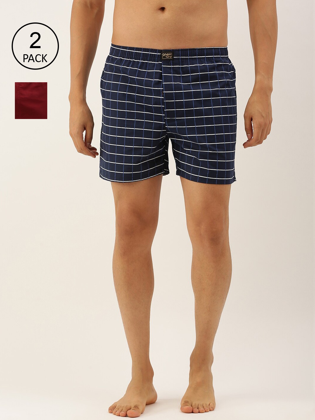 

Urban Dog Men Pack Of 2 Assorted Pure Cotton Boxers