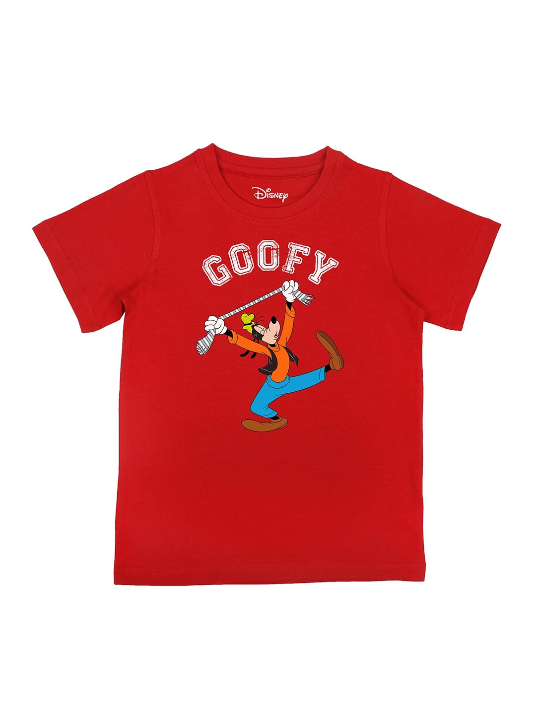 

Disney by Wear Your Mind Boys Red & Orange Goofy Printed T-shirt