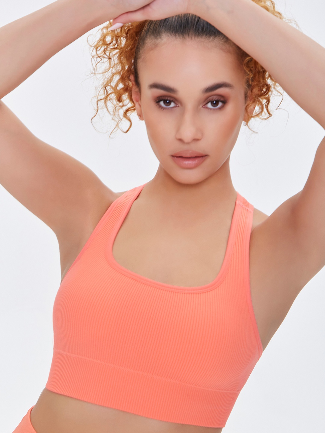

FOREVER 21 Orange Full Coverage Workout Bra