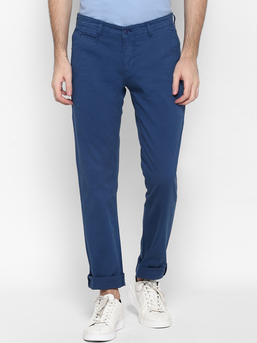 

Cantabil Men Blue Straight Fit Regular Trousers
