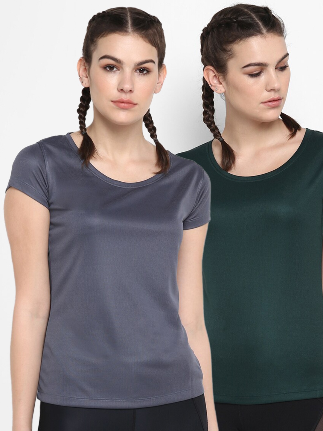ScoldMe Women Pack Of 2 Slim-Fit T-shirt, Multi
