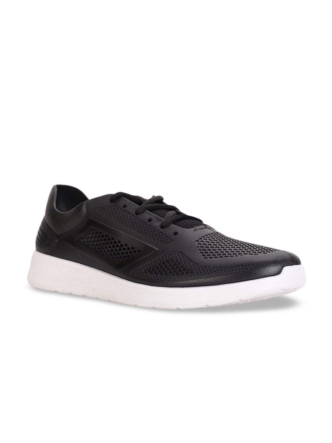 Sandak by Bata Men Black Woven Design Sneakers