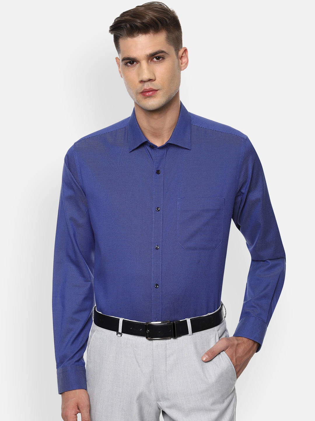 

Van Heusen Men Blue Casual Shirt