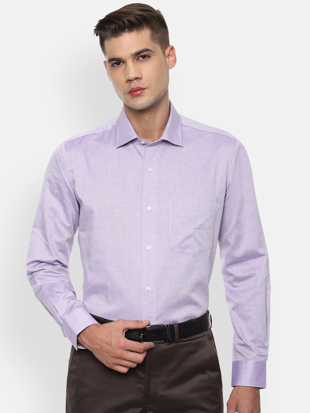 Van Heusen Men Purple Casual Shirt