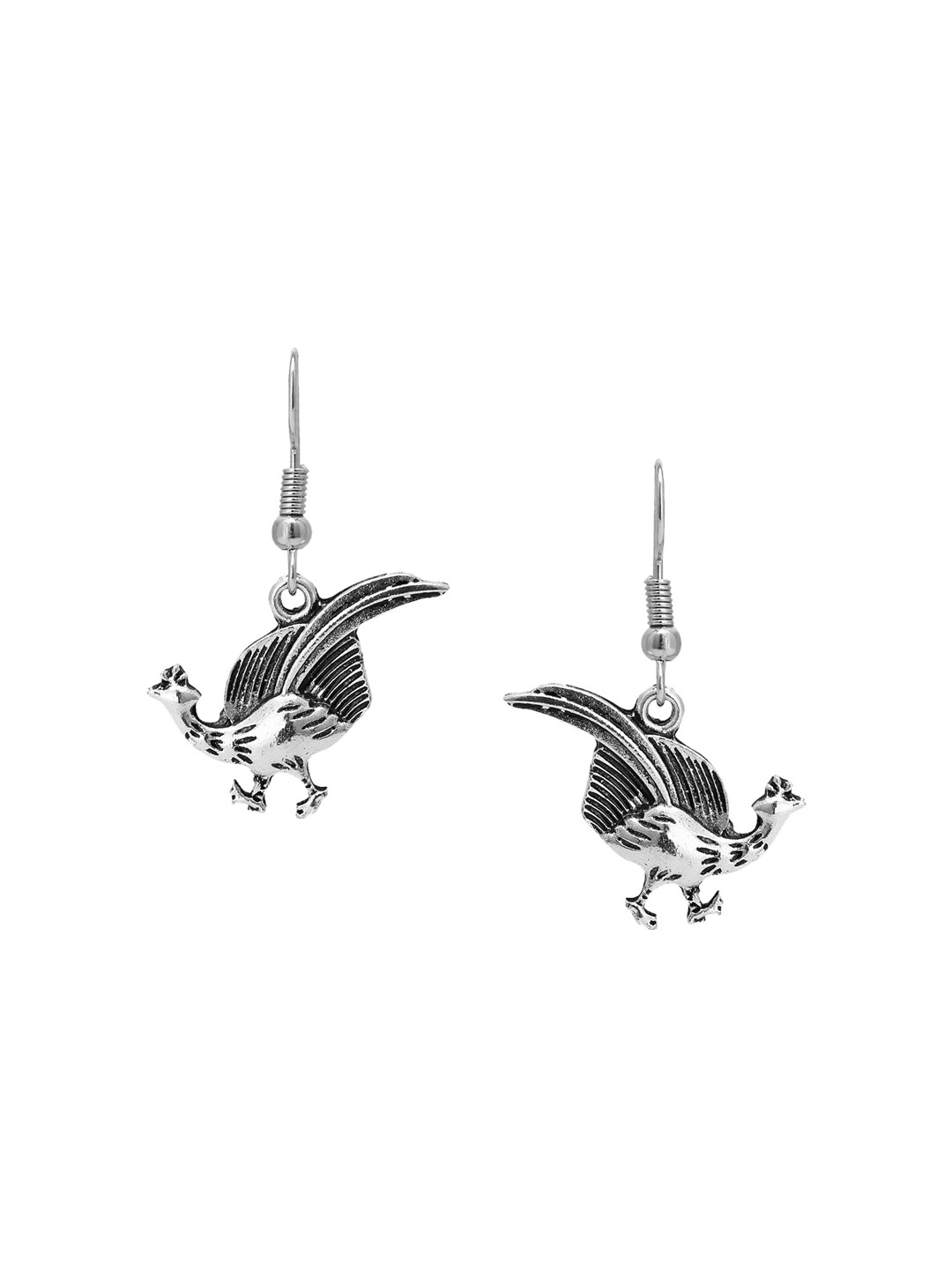

Adwitiya Collection Silver Contemporary Studs Earrings