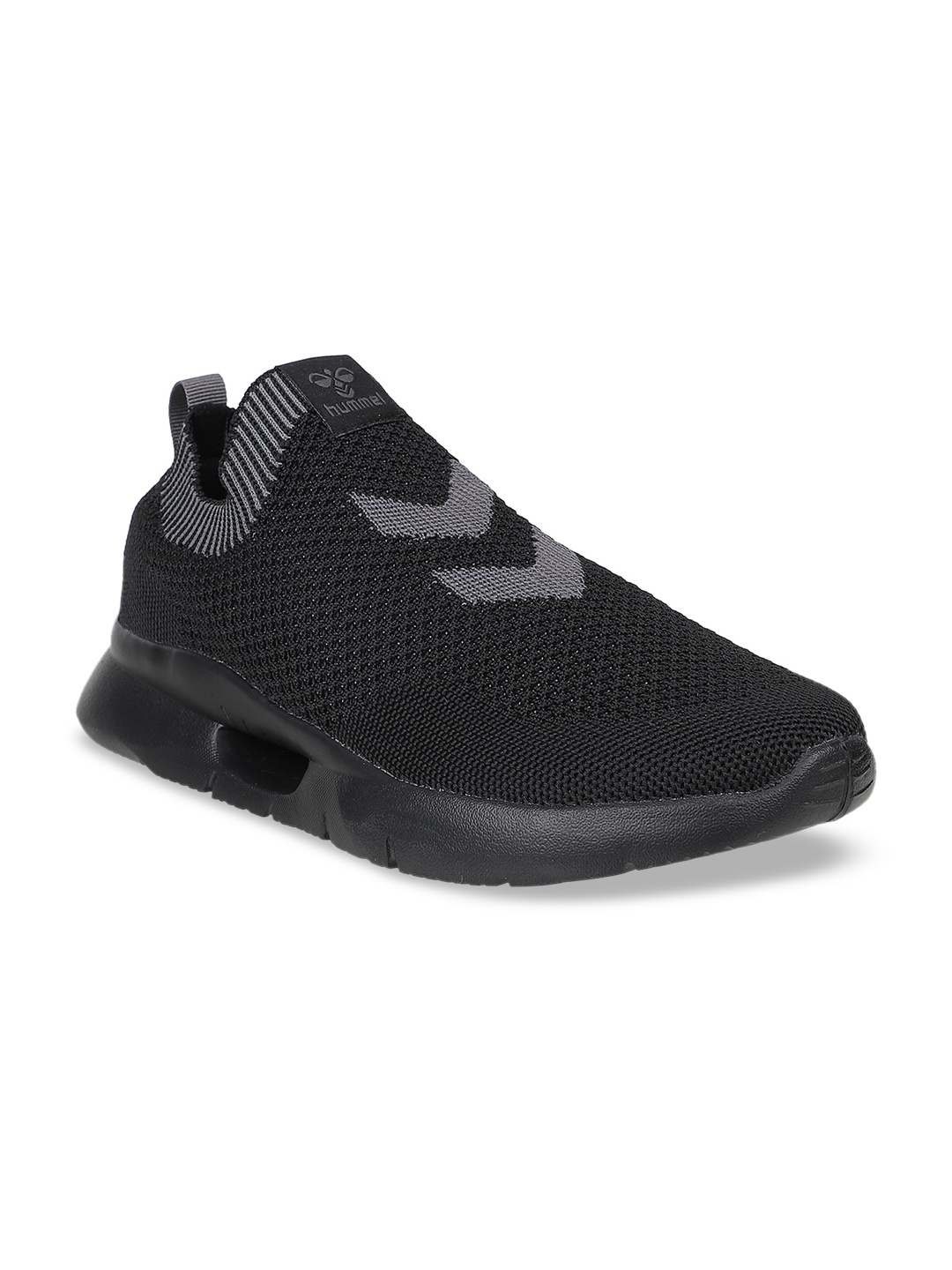 

hummel Unisex Black Woven Design Tatum Seamless Slip-On Sneakers