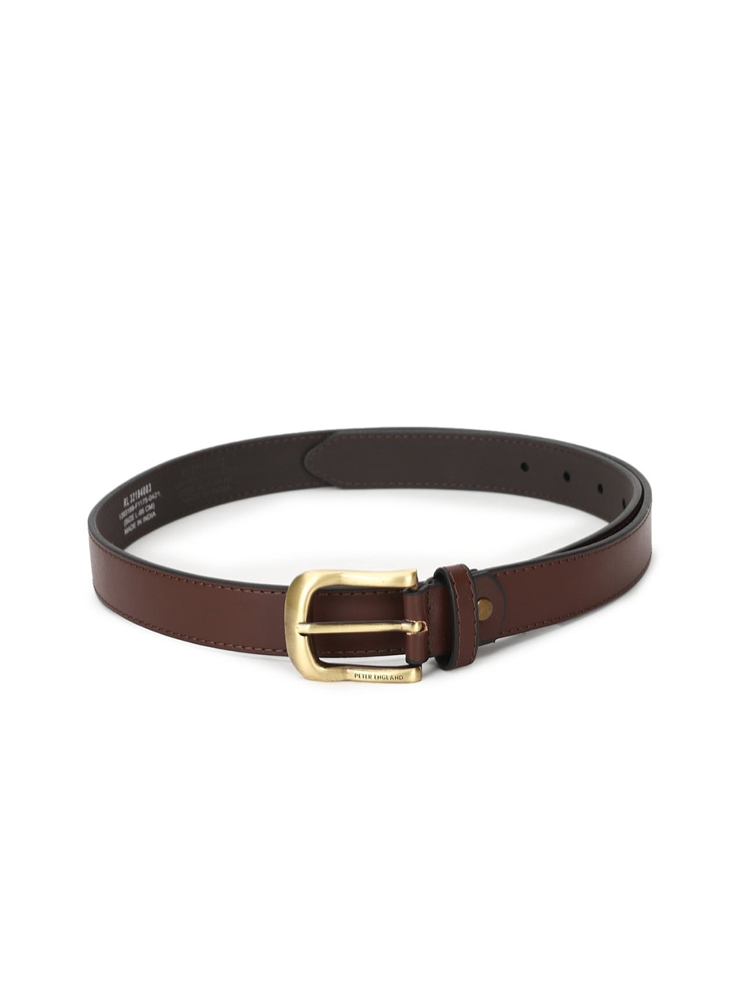 

Peter England Men Brown Textured PU Formal Belt