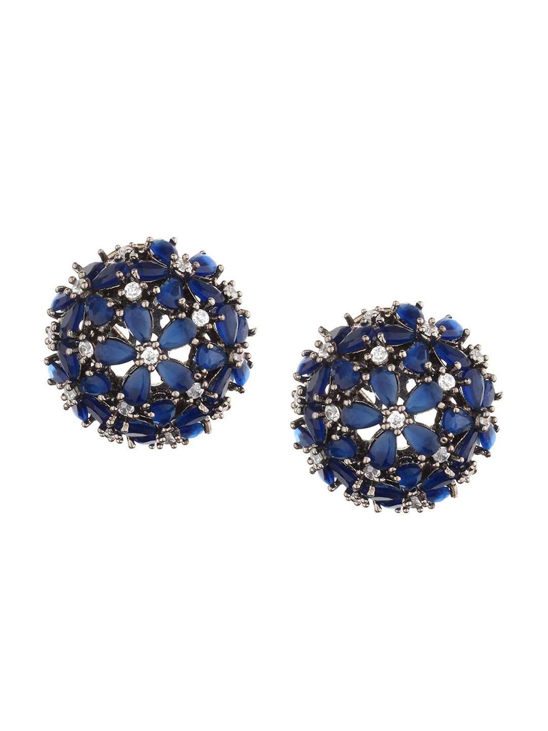

Runjhun Blue Floral Studs Earrings