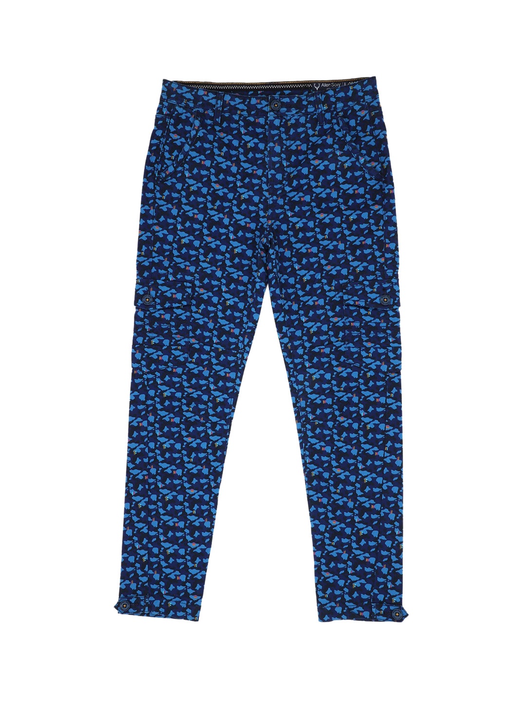 

Allen Solly Junior Boys Blue Printed Regular Trousers