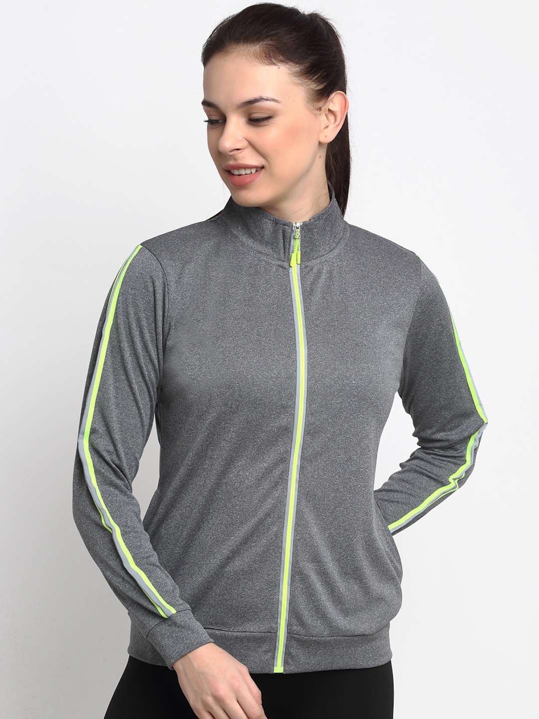 

PERFKT-U Women Grey Lightweight Outdoor Sporty Jacket