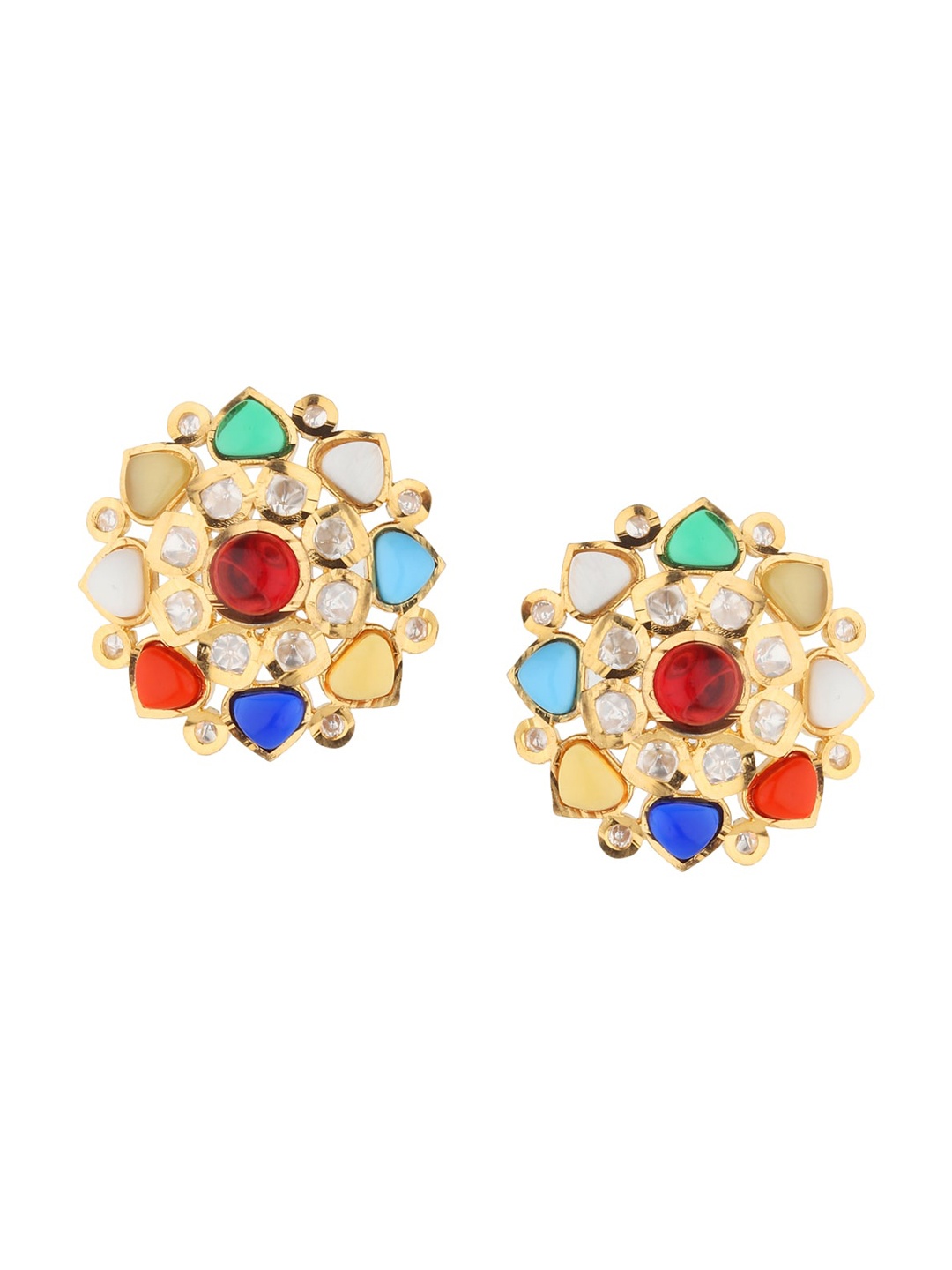 

Runjhun Multicoloured Contemporary Studs Earrings, Multi
