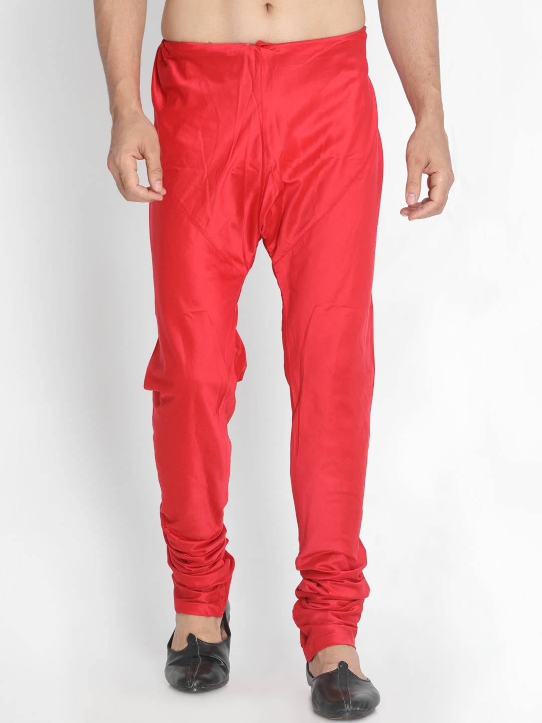 

VASTRAMAY Men Red Solid Churidar