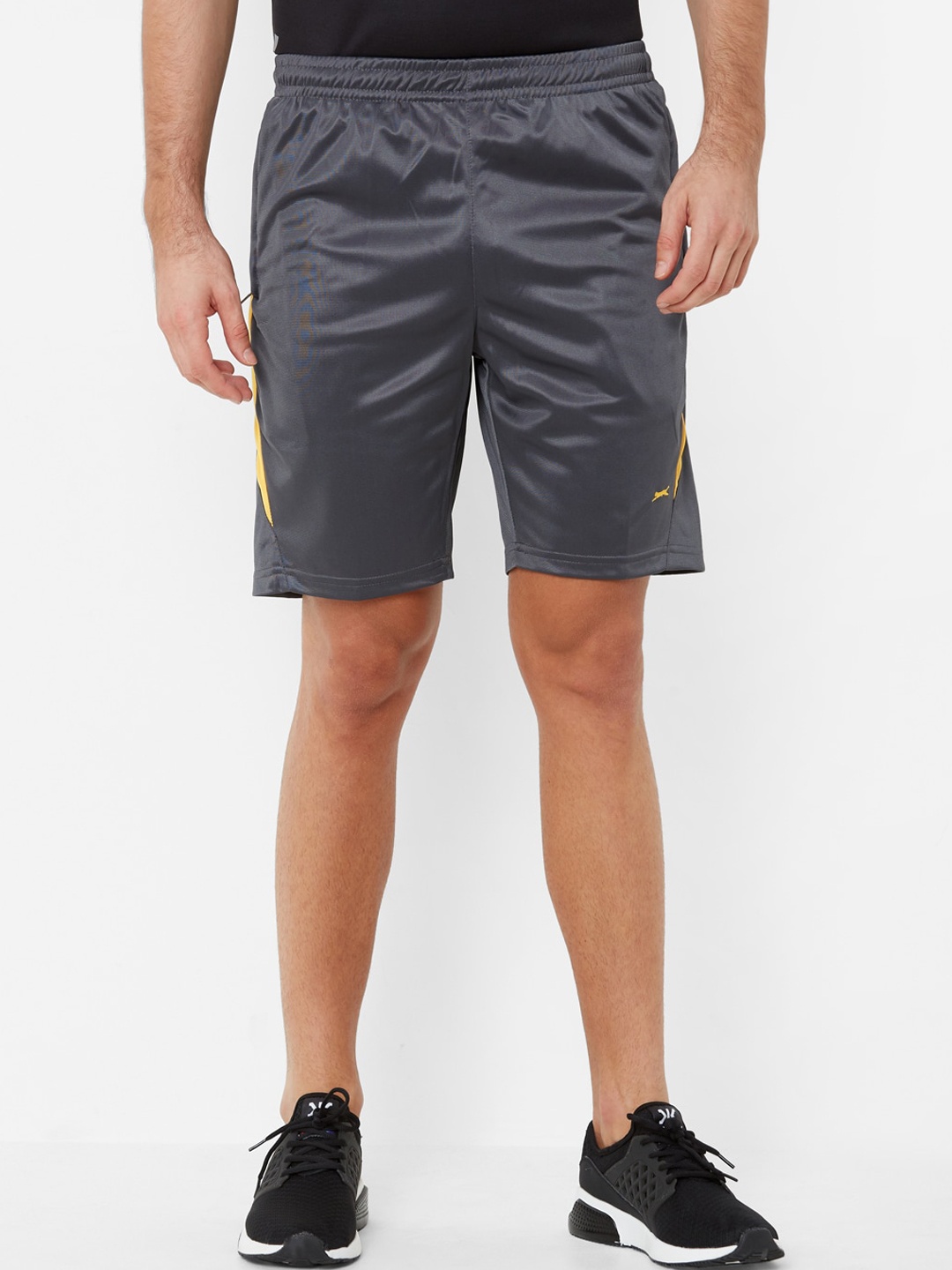 

Black Panther Men Grey Mid-Rise Sports Shorts