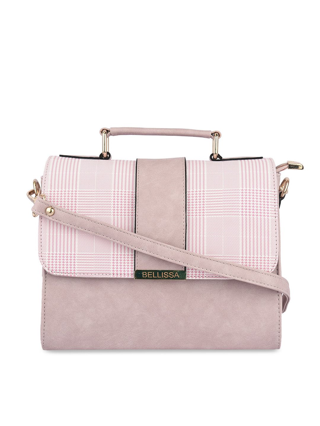 

Bellissa Pink PU Oversized Shopper Handheld Bag with Cut Work