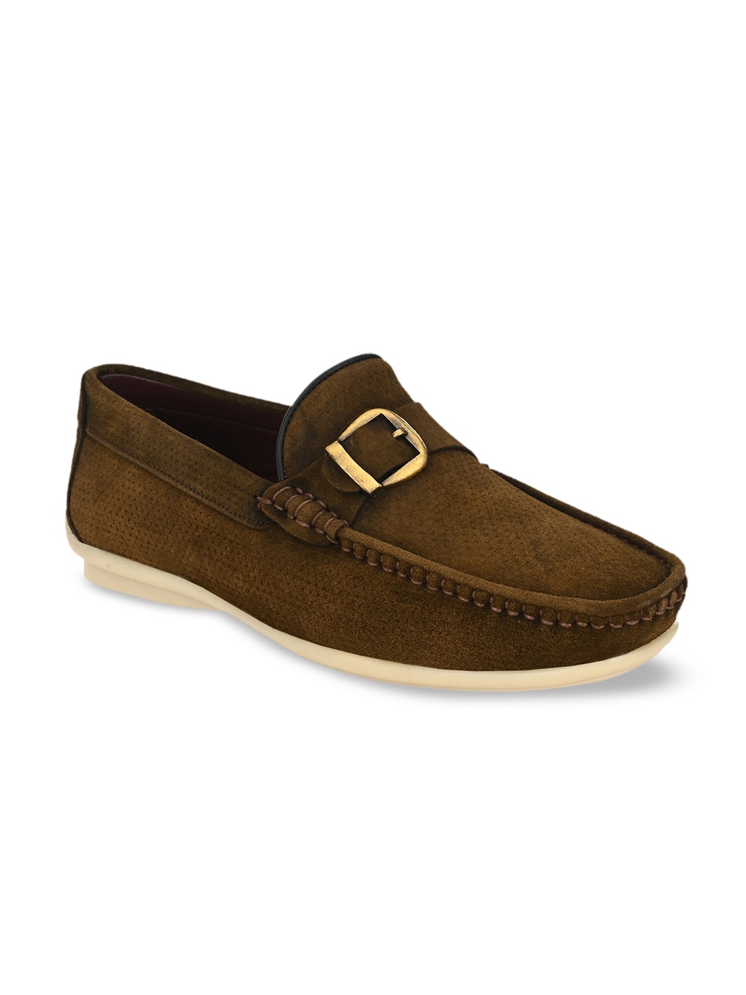 

ALBERTO MORENO Men Olive Green Loafers