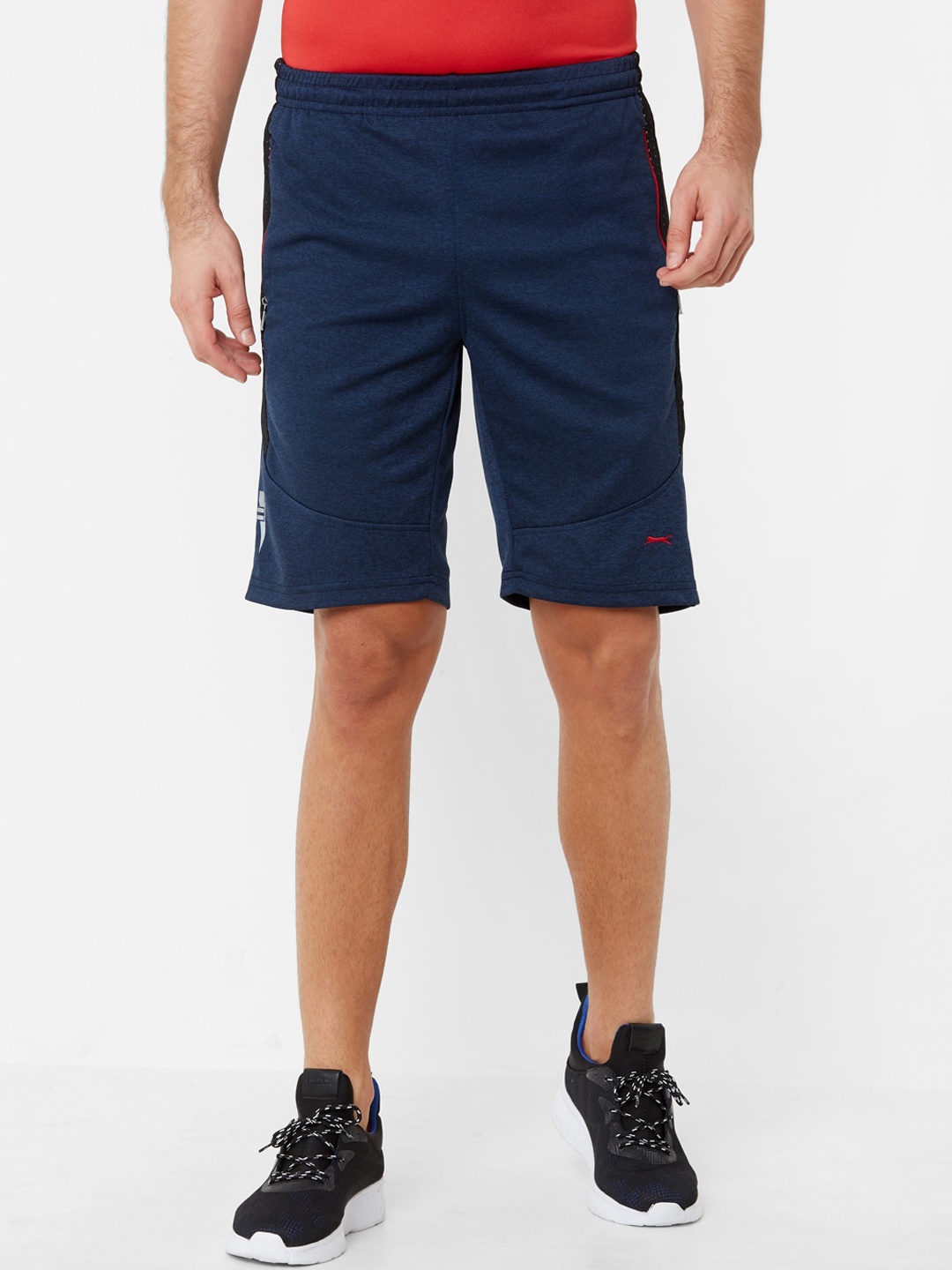 

Black Panther Men Blue Mid-Rise Sports Shorts
