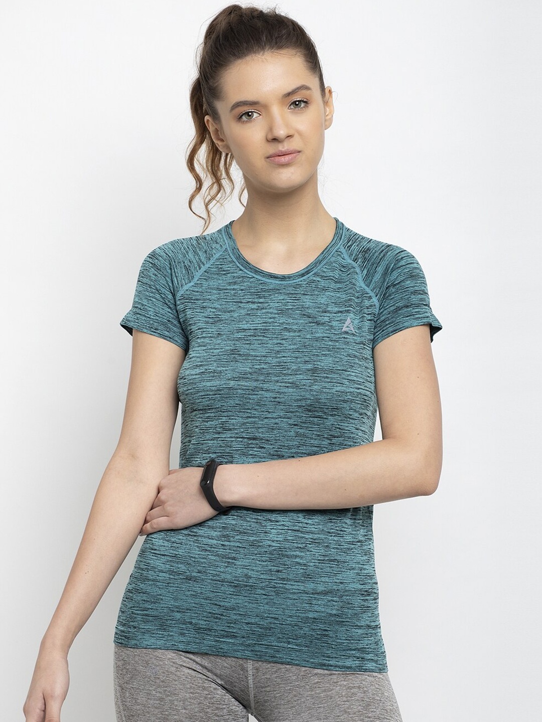 

Active Soul Women Blue Slim Fit T-shirt