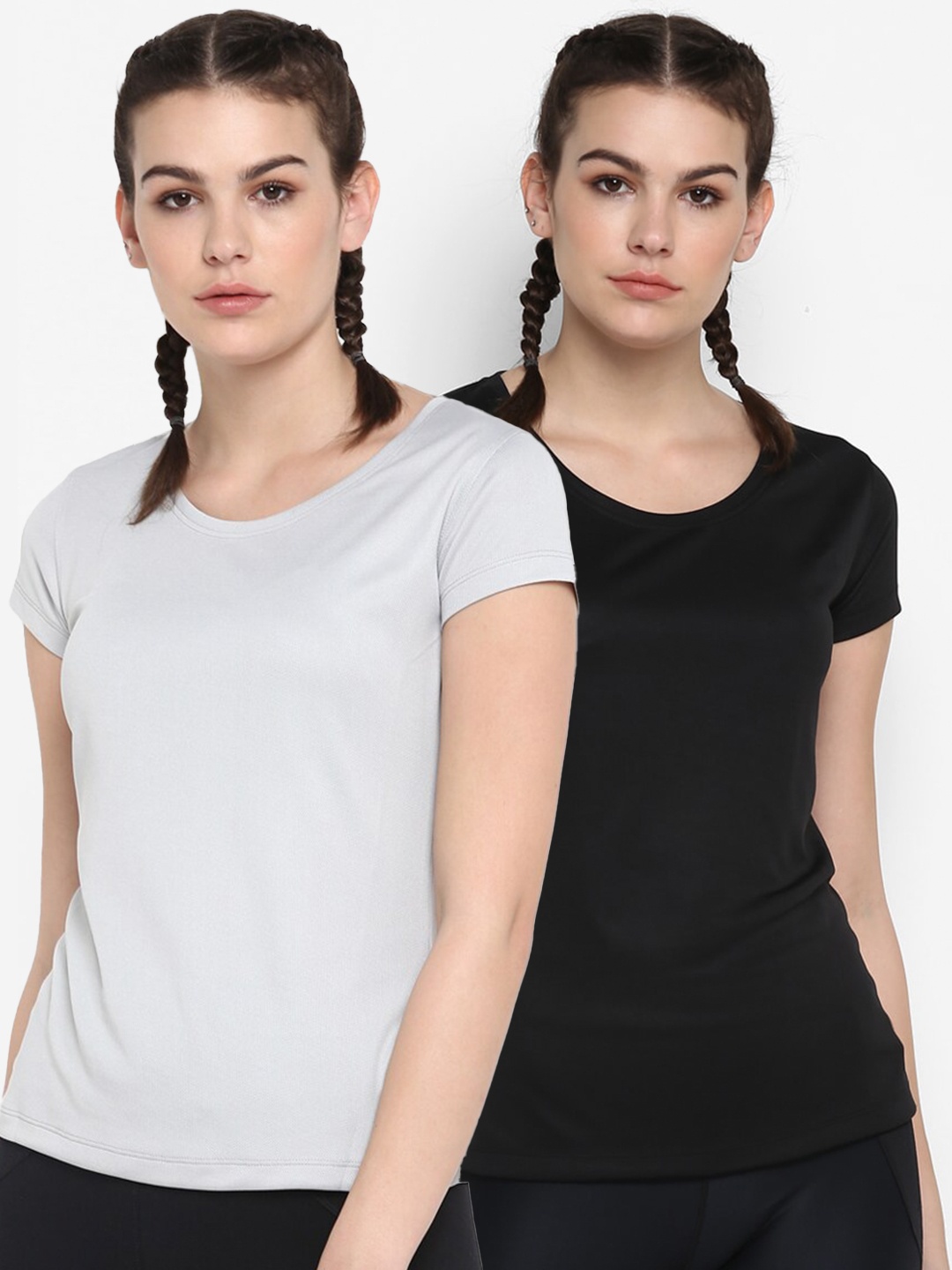 ScoldMe Women Pack Of 2 Multi Slim Fit T-shirts