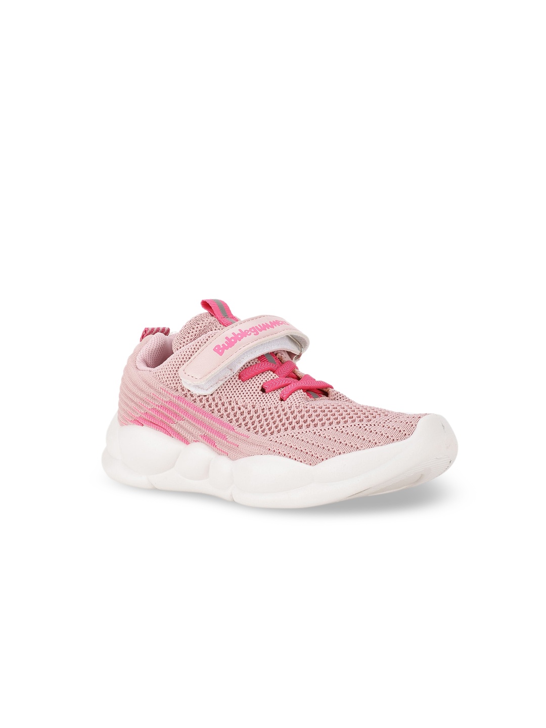 

Bubblegummers Girls Pink Woven Design Sneakers