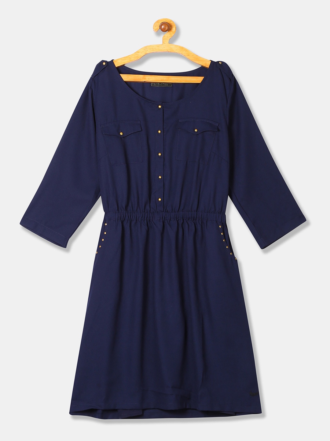 

Flying Machine Blue A-Line Dress