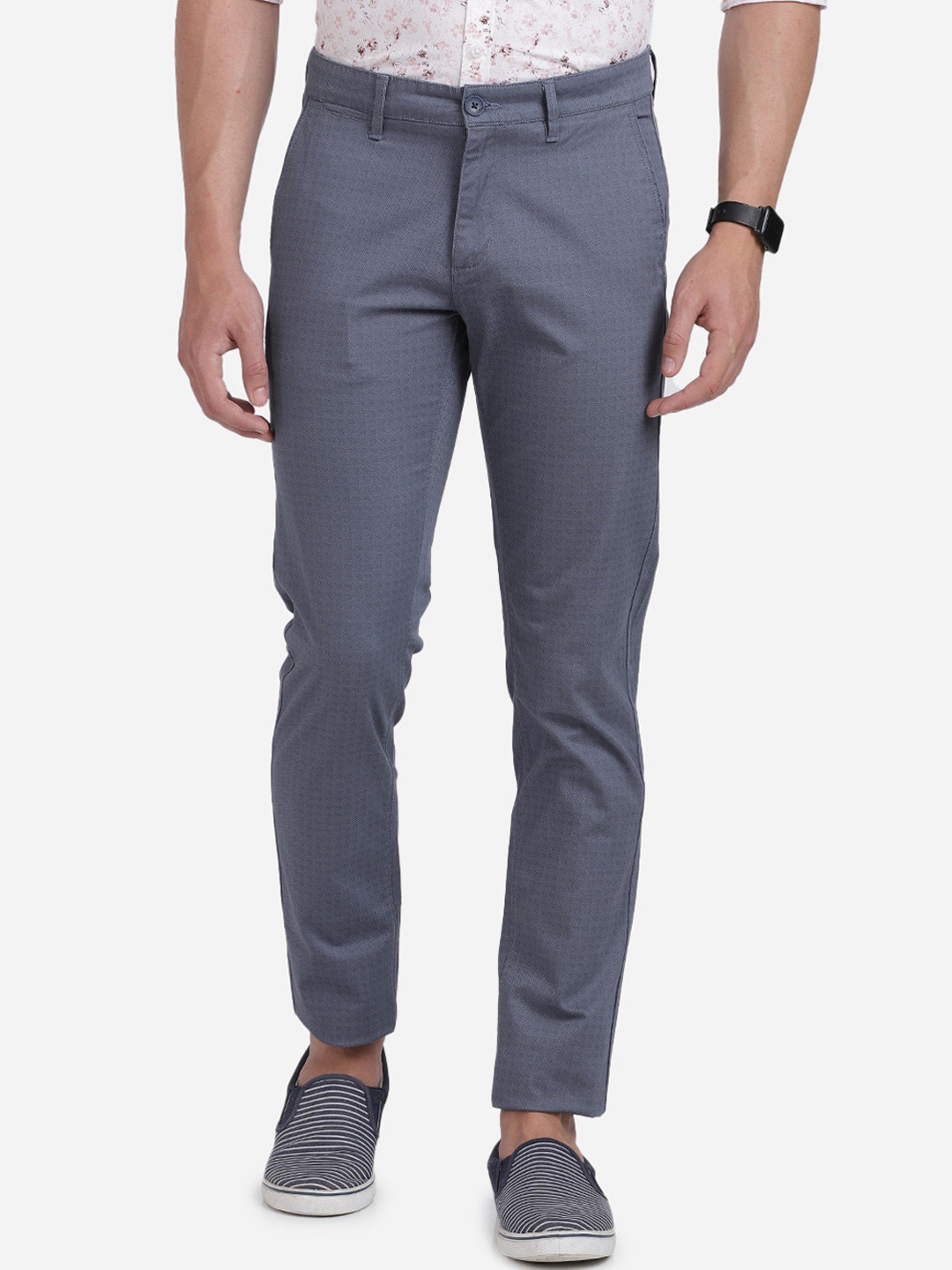 

Crocodile Men Blue Slim Fit Regular Trousers