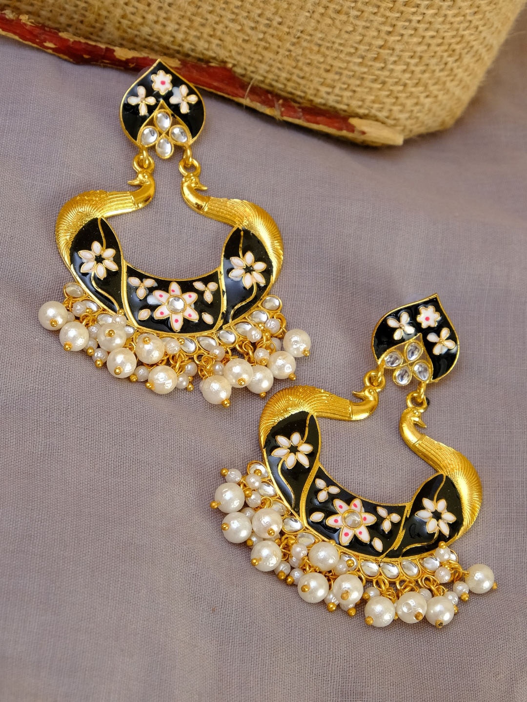 

Crunchy Fashion Black Contemporary Drop Earrings