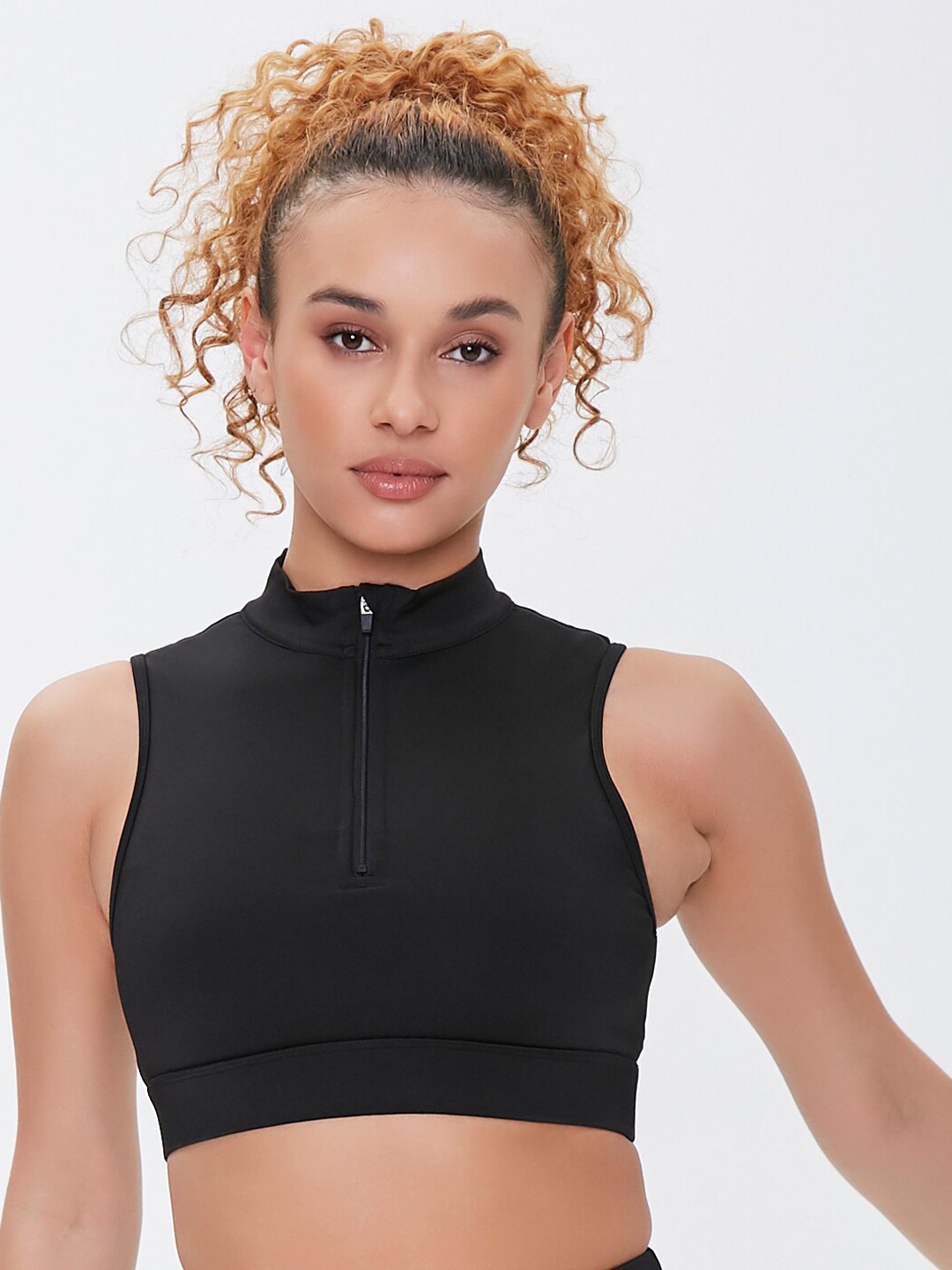 

FOREVER 21 Black Workout Bra Full Coverage 43674801