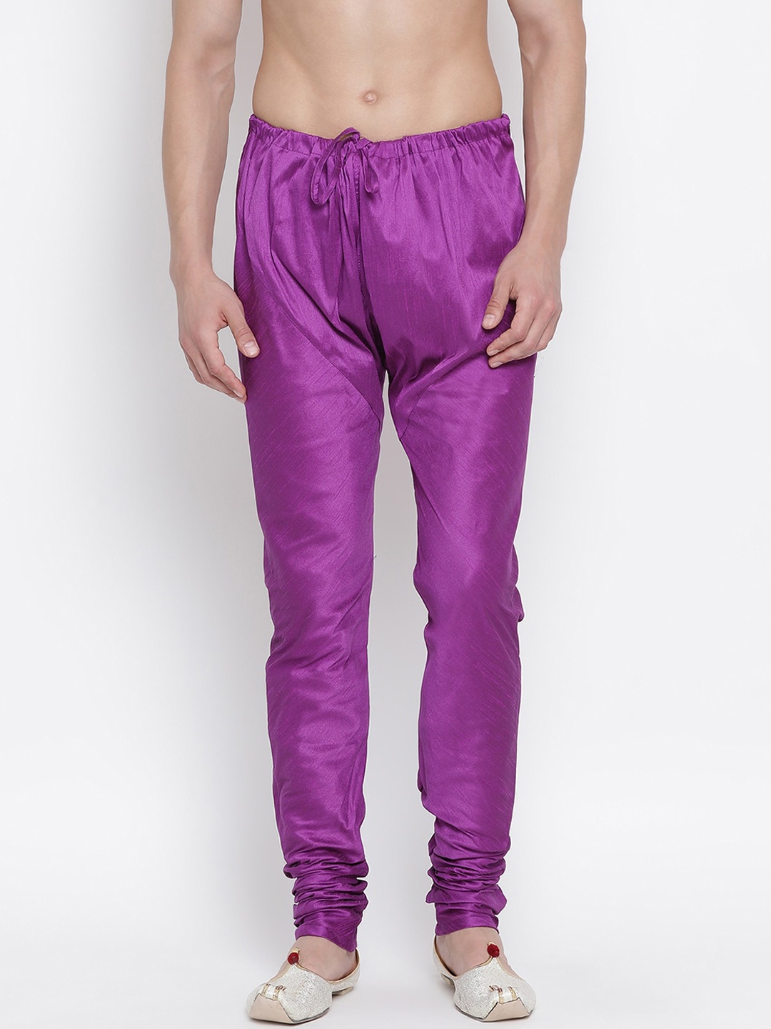 

Vastramay Men Purple Silk Blend Churidar