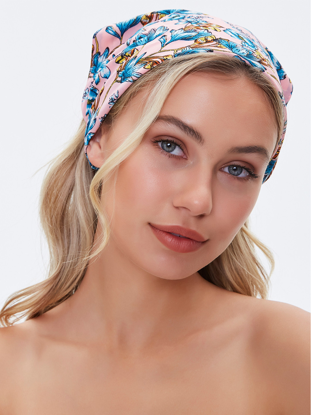 

FOREVER 21 Women Pink Tropical Floral Print Headwrap