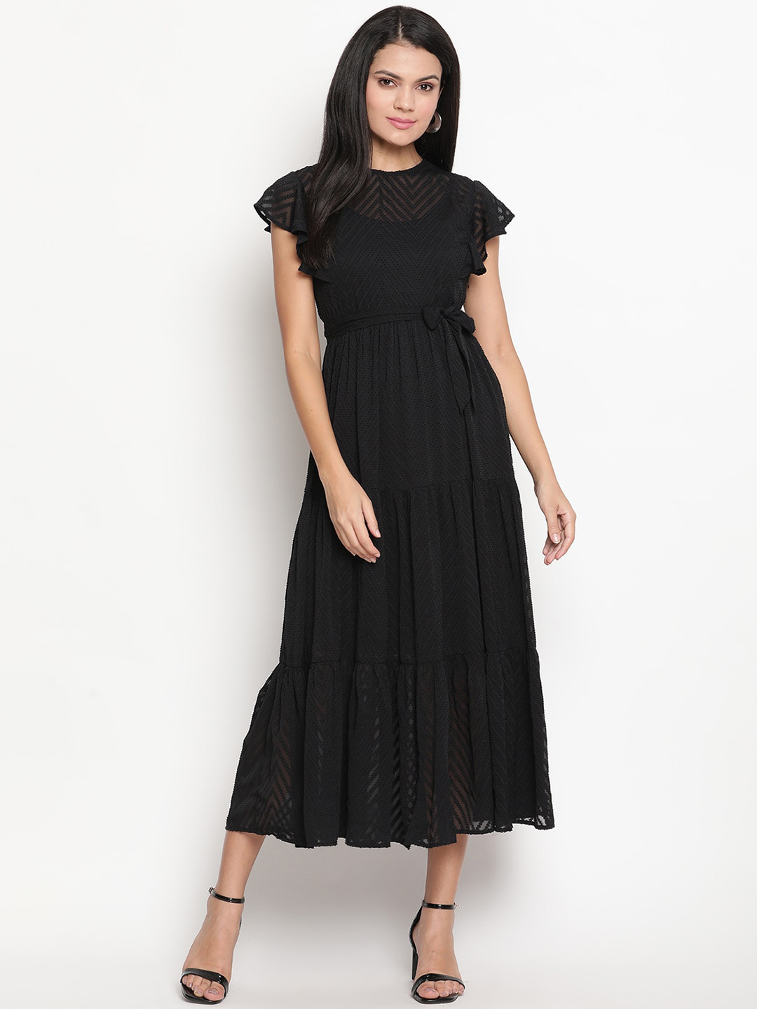 

HOUSE OF KKARMA Black Midi Dress