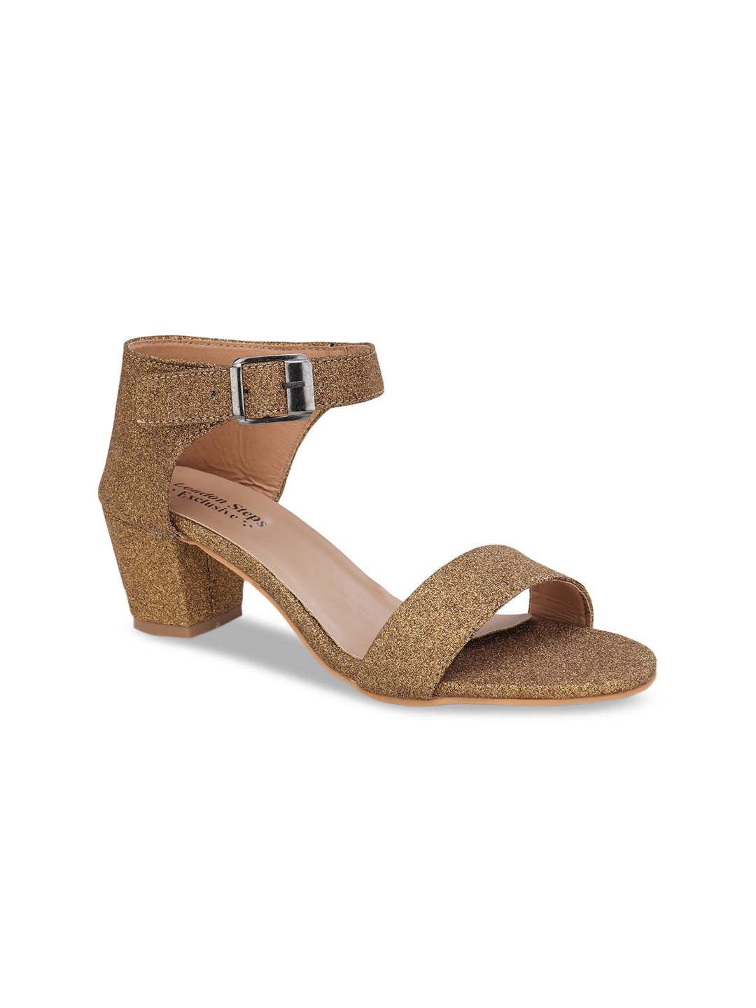 

LONDON STEPS Copper Block Heels with Buckles