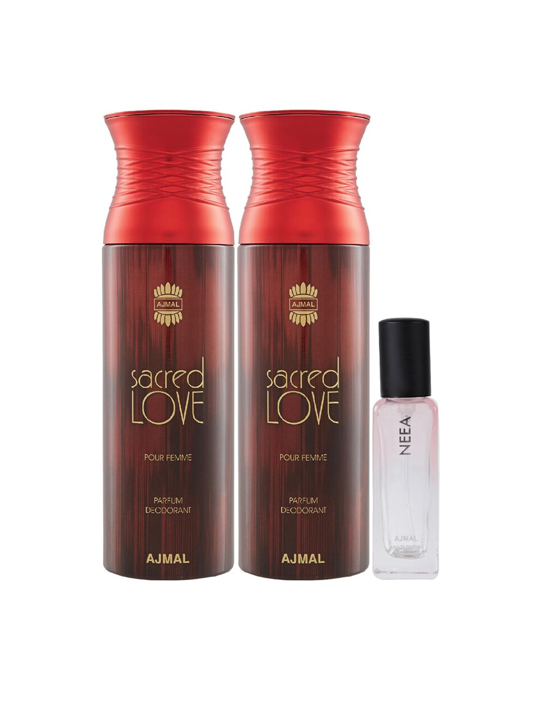 

Ajmal Set Of 3 Sacred Love Deo & Neea EDP, Multi