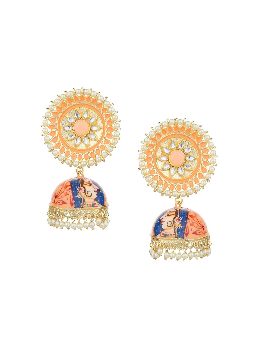 Runjhun Multi Contemporary Jhumkas Earrings