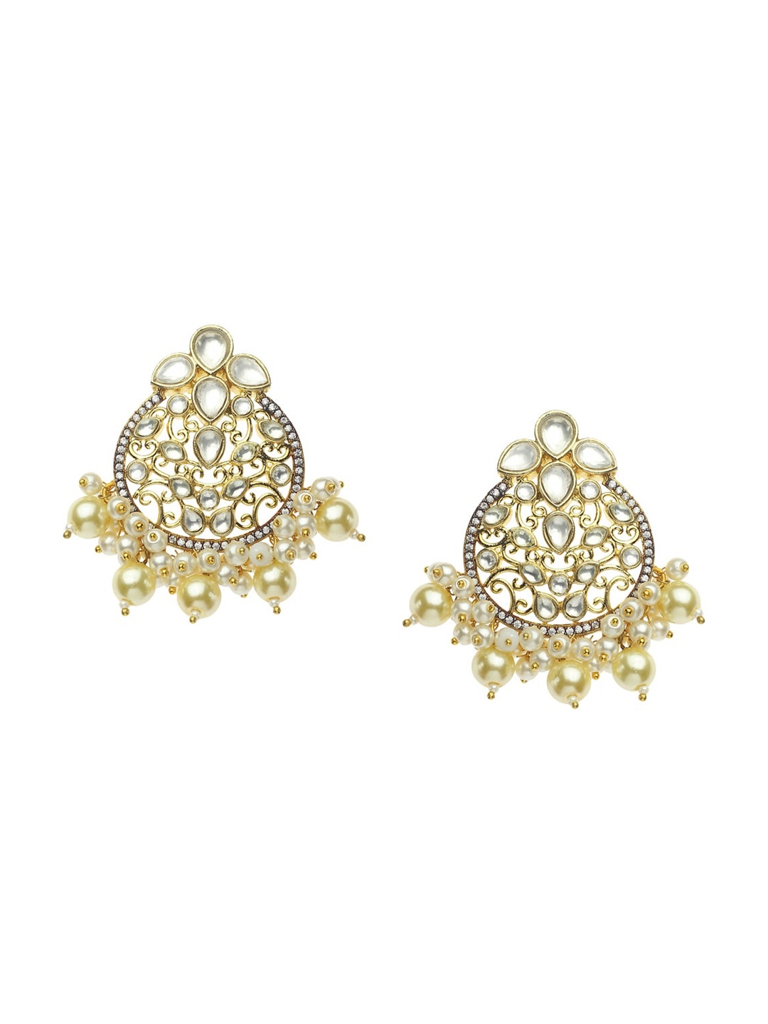 

Runjhun Gold Contemporary Studs Earrings