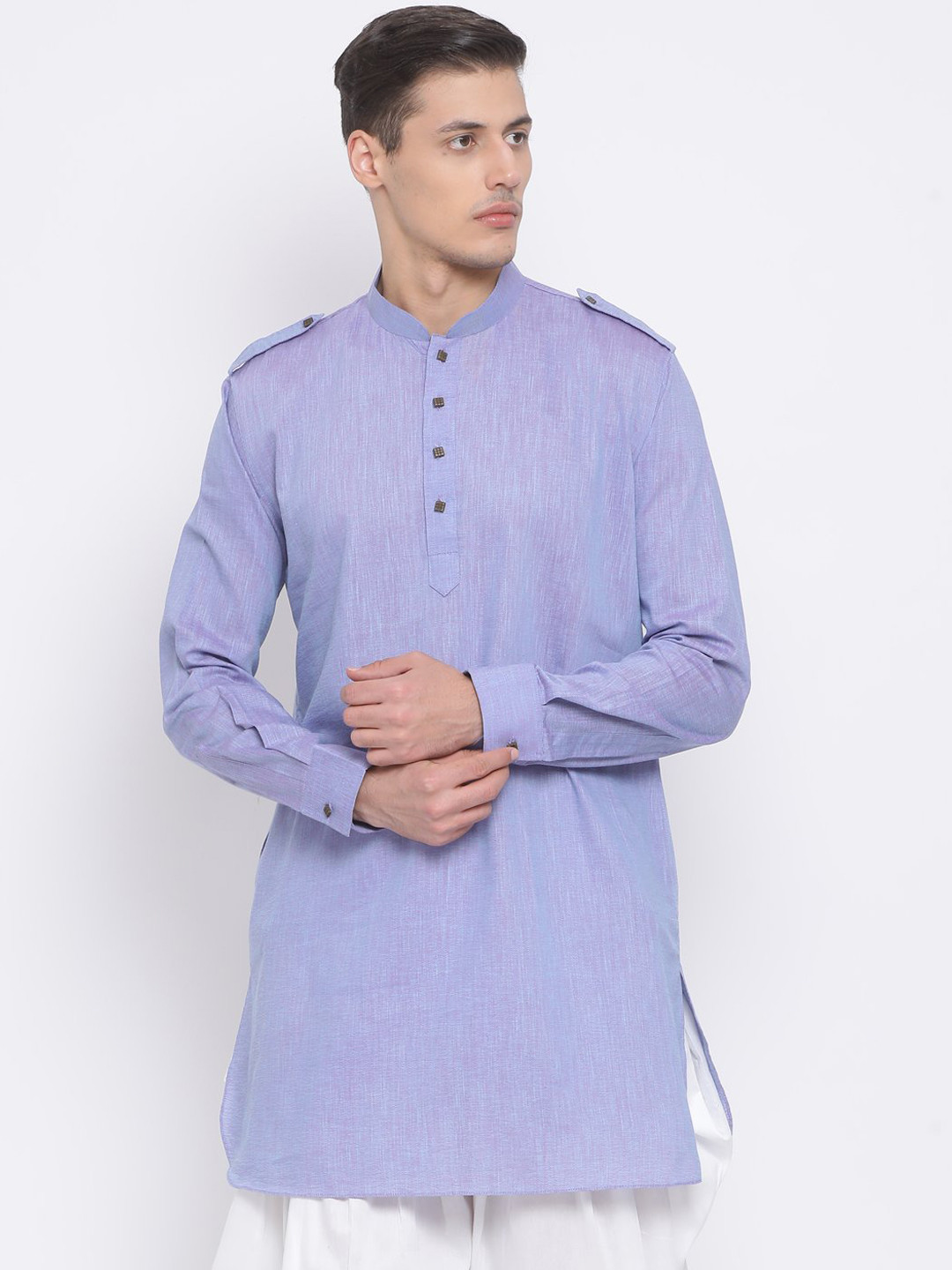 

VASTRAMAY Men Lavender Pakistani Style Kurta
