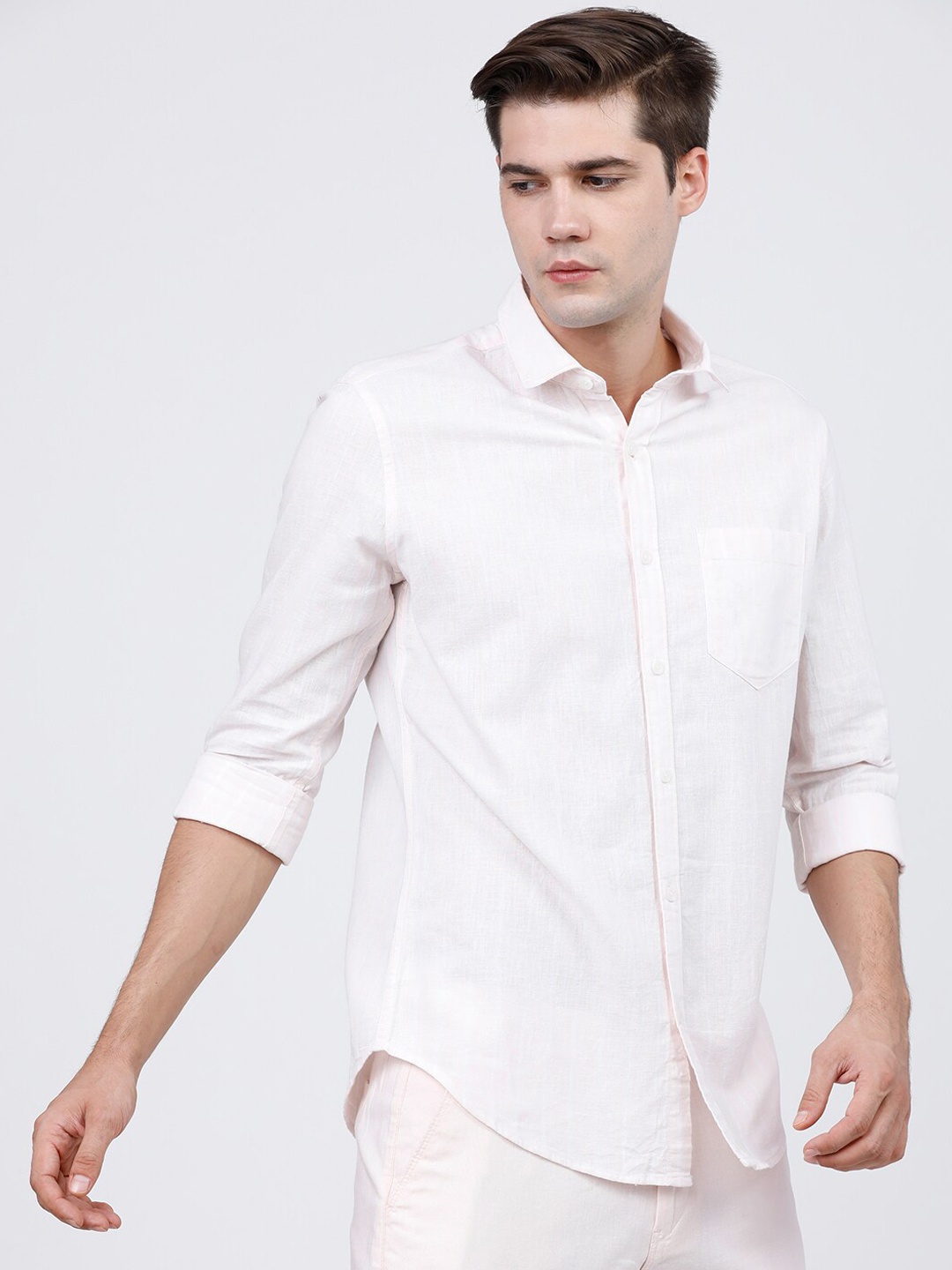 

HIGHLANDER Men Pink Slim Fit Casual Shirt
