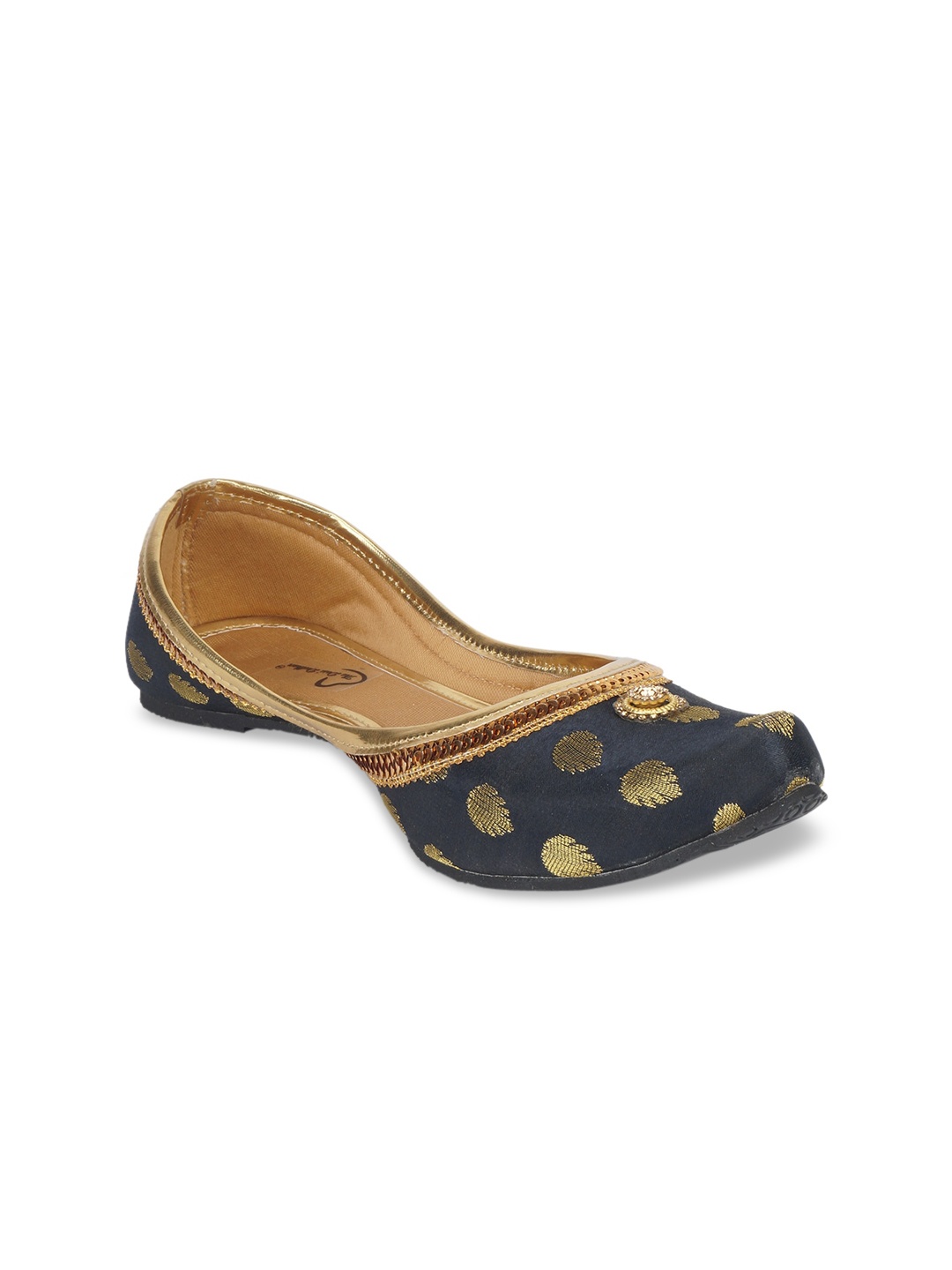 

The Desi Dulhan Women Black Colourblocked Ballerinas Flats
