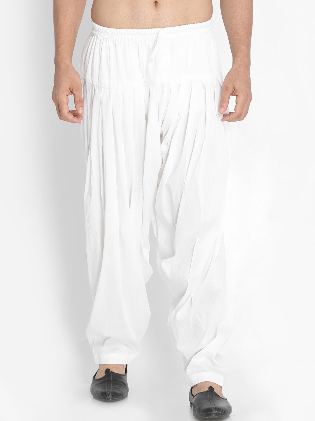 

VASTRAMAY Men White Cotton Blend Salwar