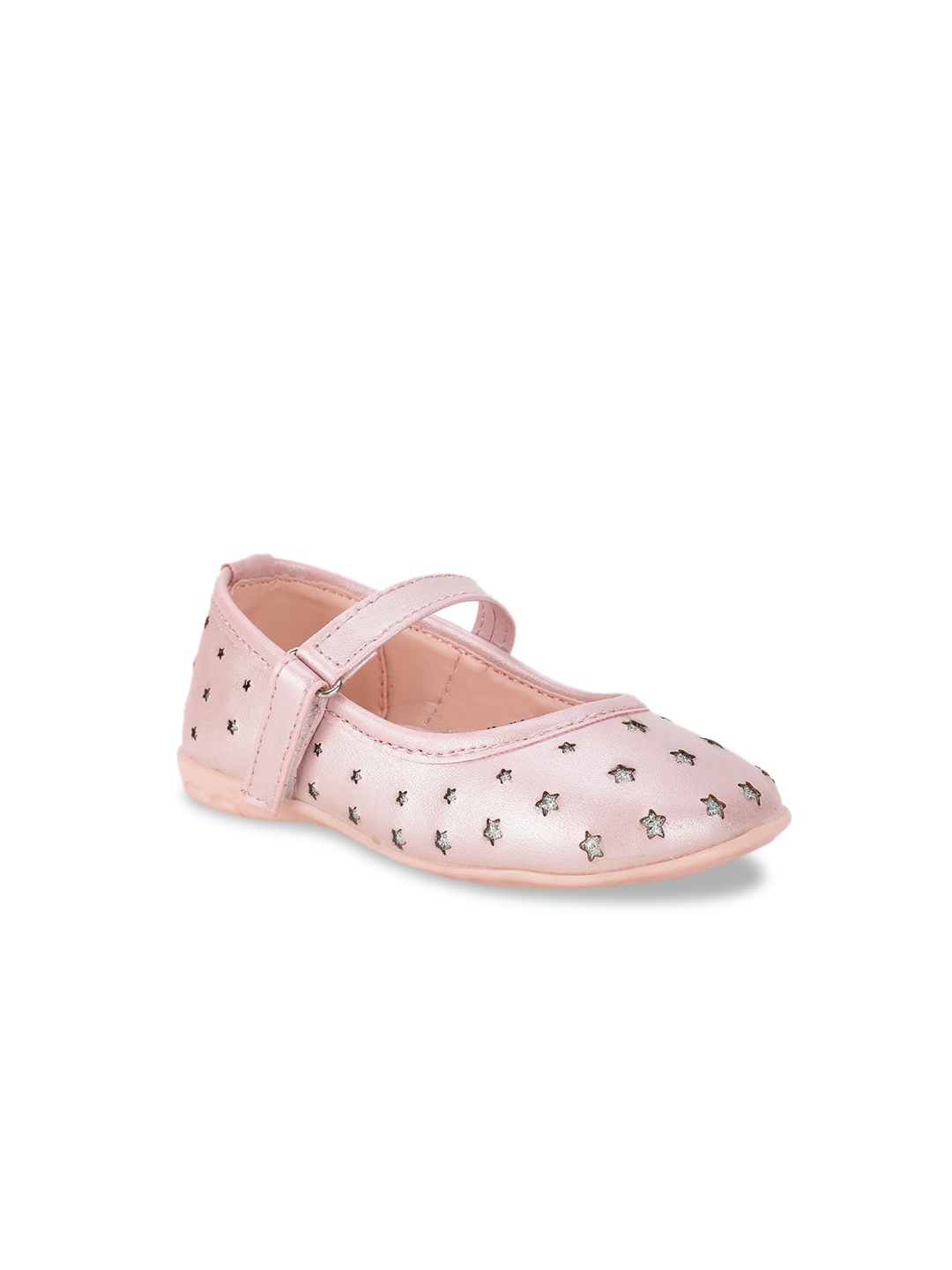 

Bubblegummers Girls Pink Glittery Ballerinas with laser cut-outs