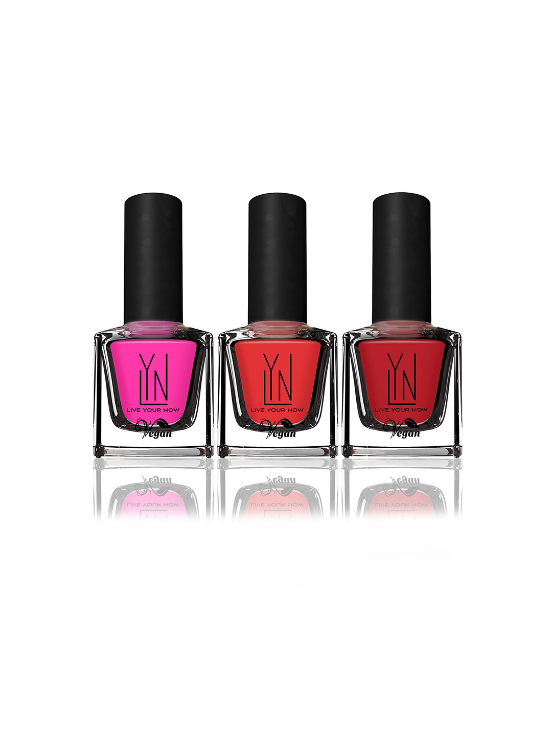 

LYN LIVE YOUR NOW Set Of 3 Fast Dry Non Toxic Nail Lacquer, Pink