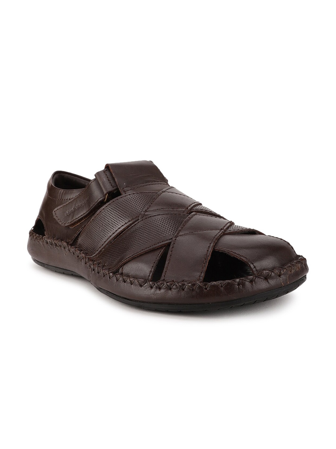 

Hush Puppies Men Brown Leather Fisherman Sandals
