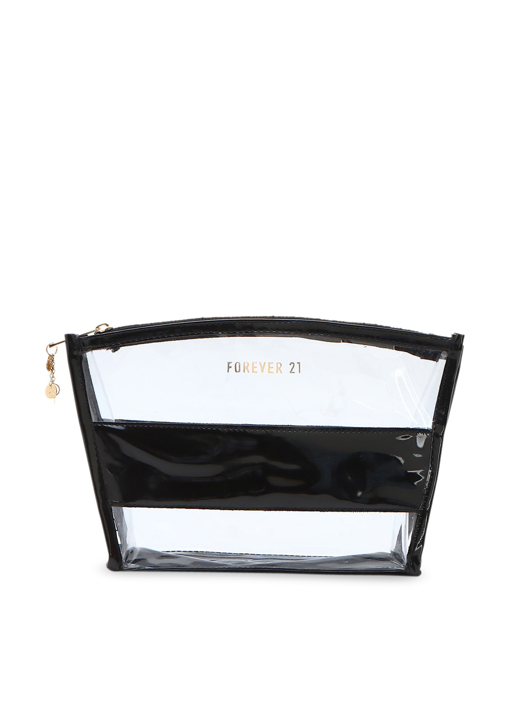 

FOREVER 21 Black Colourblocked PU Oversized Structured Hobo Bag