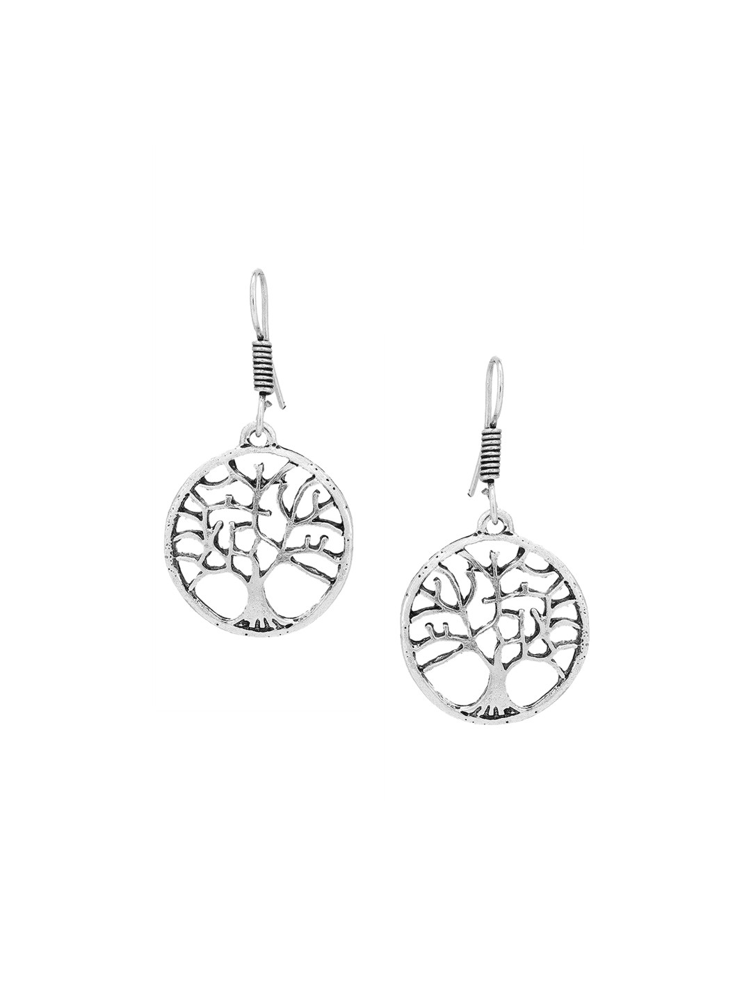 

Adwitiya Collection Silver Contemporary Studs Earrings